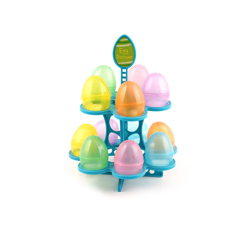 Mainan telur paskah glitter plastik