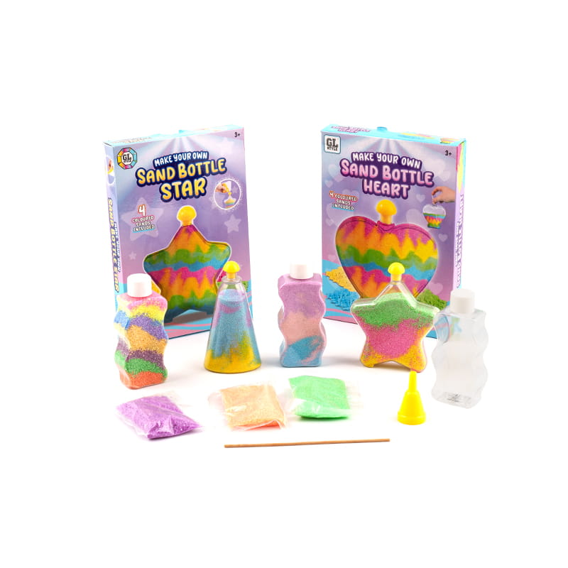 Dasi, kapur, pasir berwarna, mainan DIY